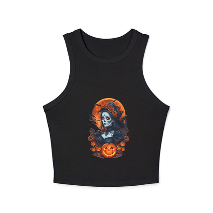 Halloween-Themen Damen Micro Rib Racer Tank Top