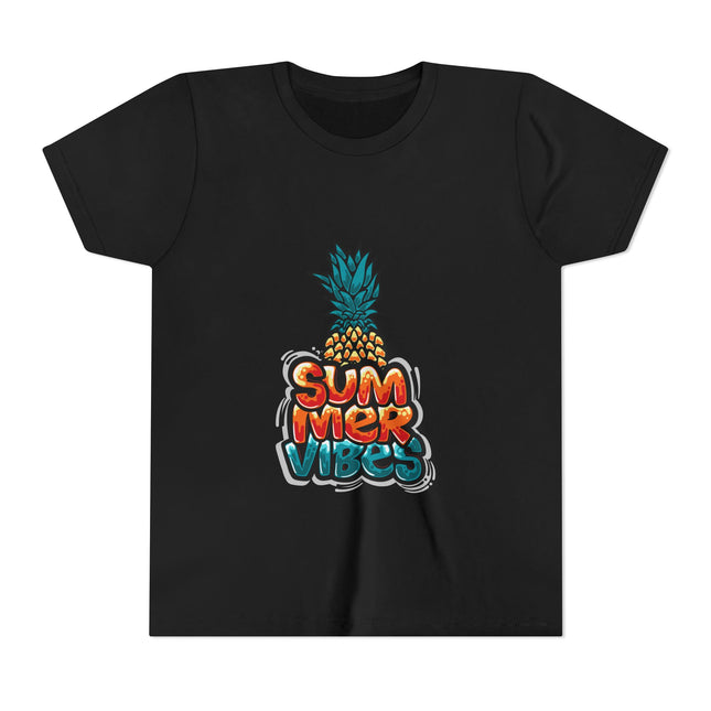 Kurzärmeliges Jugend-T-Shirt mit Typografie-Motiv