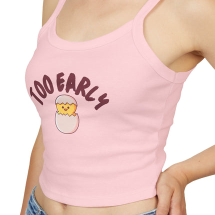 Too Early Chick Tank Top — Cute Kawaii Morning Crop Tank