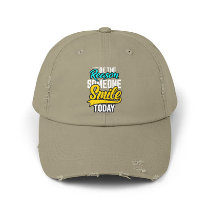 Unisex Distressed Cap mit Typografie-Motiven 
