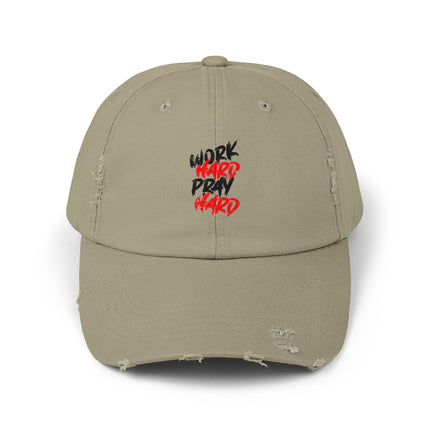 Unisex Distressed Cap mit Typografie-Motiven 