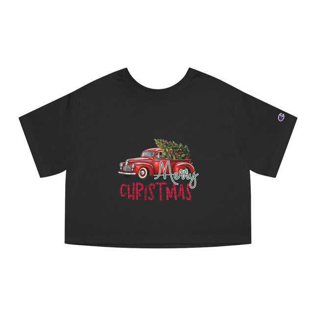Champion Damen Heritage Cropper T-Shirt mit Weihnachtsmotiv