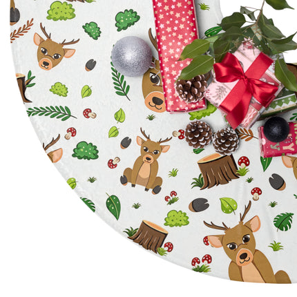 Cute Deer Pattern design themed Christmas Tree Skirts