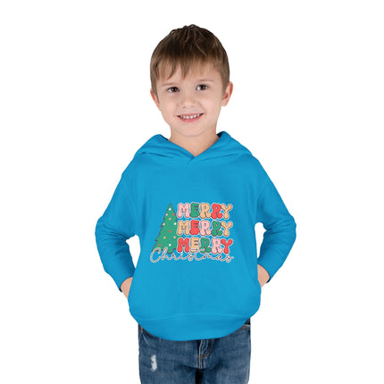Christmas themed Toddler Pullover Fleece Hoodie