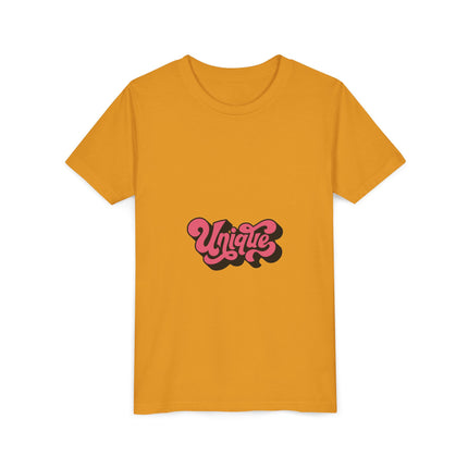 Kurzärmeliges Jugend-T-Shirt mit Typografie-Motiv