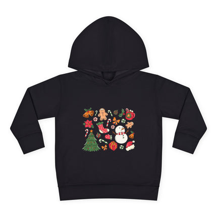 Christmas themed Toddler Pullover Fleece Hoodie