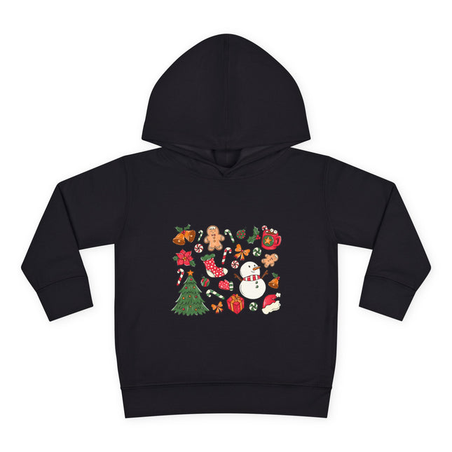 Christmas themed Toddler Pullover Fleece Hoodie
