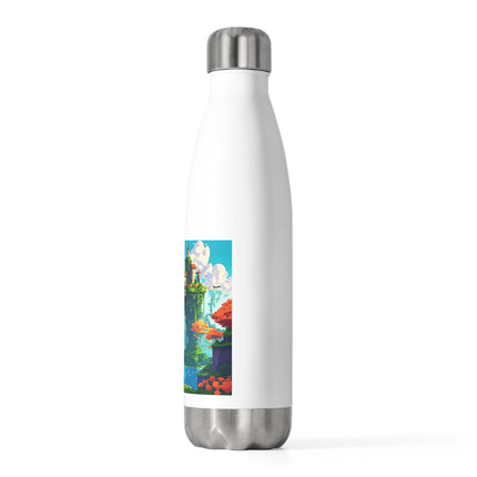 Isolierte Flasche mit wunderschönem Insellandschafts-Design, 590 ml 