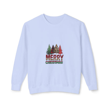 Christmas themed Unisex Lightweight Crewneck Sweatshirt