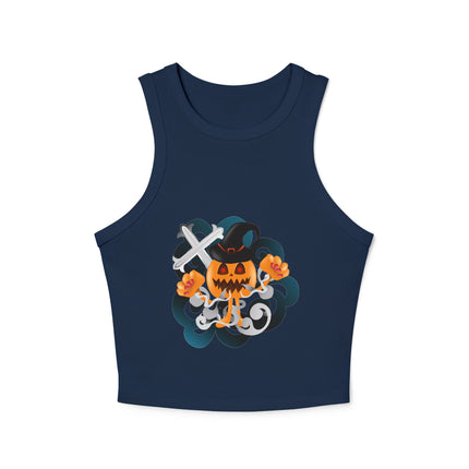 Halloween-Themen Damen Micro Rib Racer Tank Top