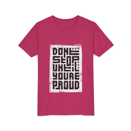 Kurzärmeliges Jugend-T-Shirt mit Typografie-Motiv