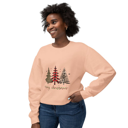 Christmas themed Unisex Lightweight Crewneck Sweatshirt