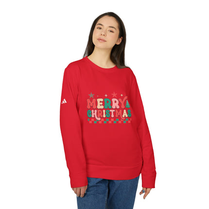 Christmas themed Adidas Unisex Fleece Crewneck Sweatshirt