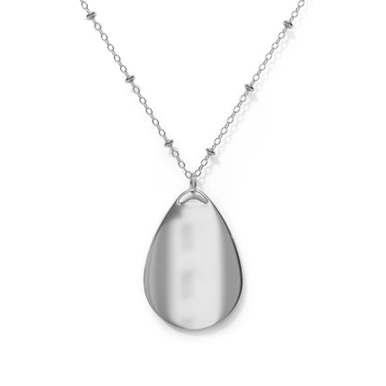 Niedlicher Hase mit Regenbogen-Design, ovale Halskette 