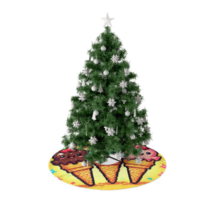 Cute Cone icecream design themed Christmas Tree Skirts