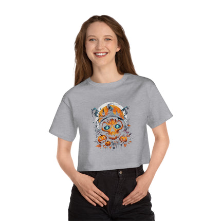 Champion Damen Heritage Cropper T-Shirt mit Halloween-Motiv