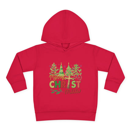 Christmas themed Toddler Pullover Fleece Hoodie