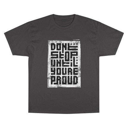 Champion-T-Shirt mit Typografie-Motiv