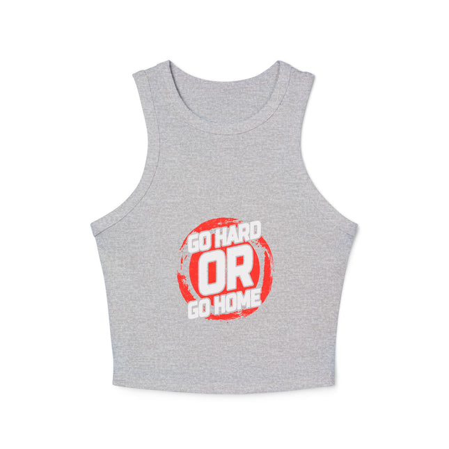 Damen Micro Rib Racer Tank Top mit Typografie-Motiven
