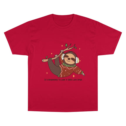 Champion-T-Shirt mit Weihnachtsmotiv