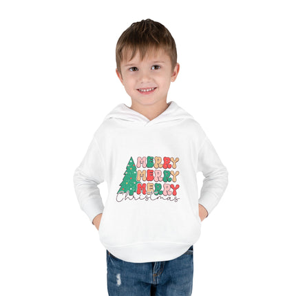 Christmas themed Toddler Pullover Fleece Hoodie
