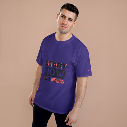 Champion-T-Shirt mit Typografie-Motiv