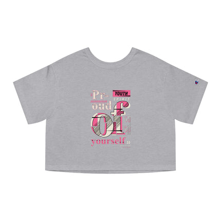Typography themed Champion Women's Heritage Cropper T-Shirt