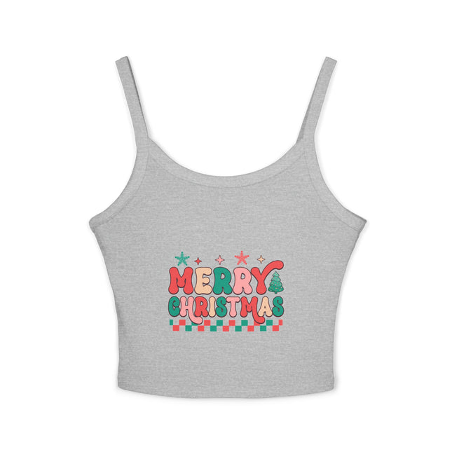 Weihnachtsmotiv Damen Spaghettiträger Tank Top 