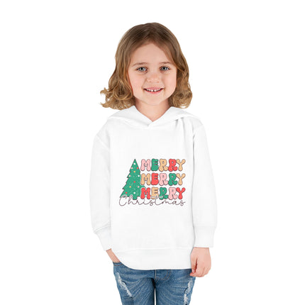 Christmas themed Toddler Pullover Fleece Hoodie