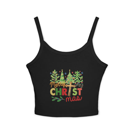 Weihnachtsmotiv Damen Spaghettiträger Tank Top 
