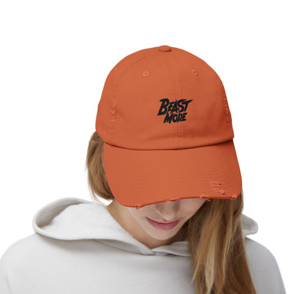 Unisex Distressed Cap mit Typografie-Motiven 