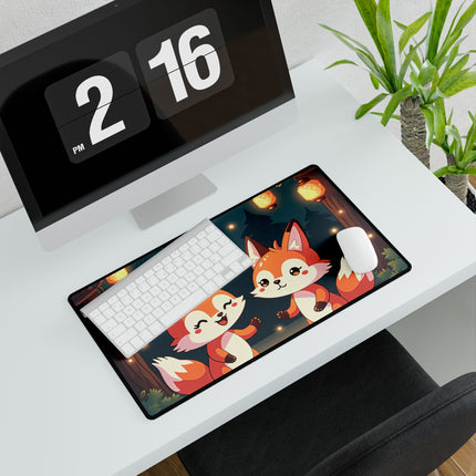 Cute 2 Fox design themed Desk Mats