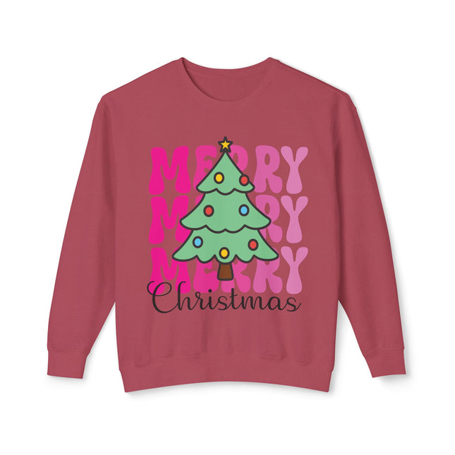 Christmas themed Unisex Lightweight Crewneck Sweatshirt