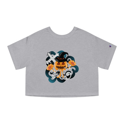 Champion Damen Heritage Cropper T-Shirt mit Halloween-Motiv