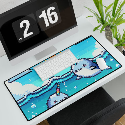 Cute 2 Whale design themed Desk Mats