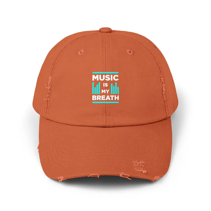 Unisex Distressed Cap mit Typografie-Motiven 