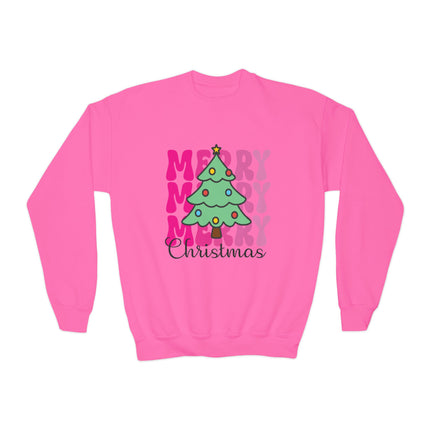 Christmas themed Youth Crewneck Sweatshirt