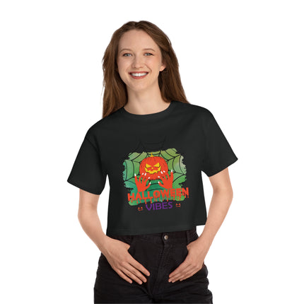 Champion Damen Heritage Cropper T-Shirt mit Halloween-Motiv