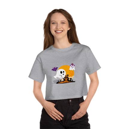 Champion Damen Heritage Cropper T-Shirt mit Halloween-Motiv