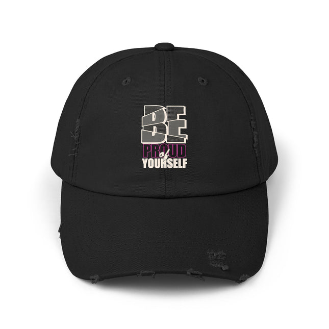 Typography themed Unisex Distressed Cap