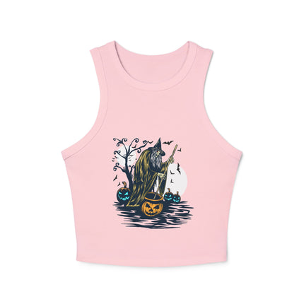 Halloween-Themen Damen Micro Rib Racer Tank Top