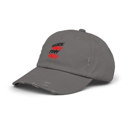 Unisex Distressed Cap mit Typografie-Motiven 
