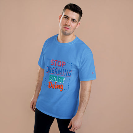 Champion-T-Shirt mit Typografie-Motiv