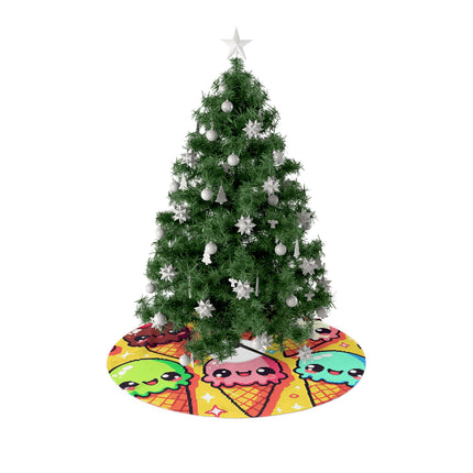 Group of Cone ice cream design themed Christmas Tree Skirts