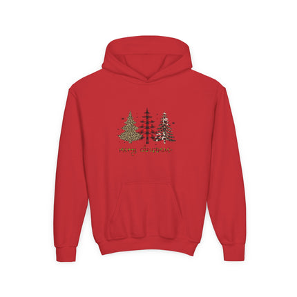 Christmas themed Youth Heavy Blend Hooded Sweatshirt