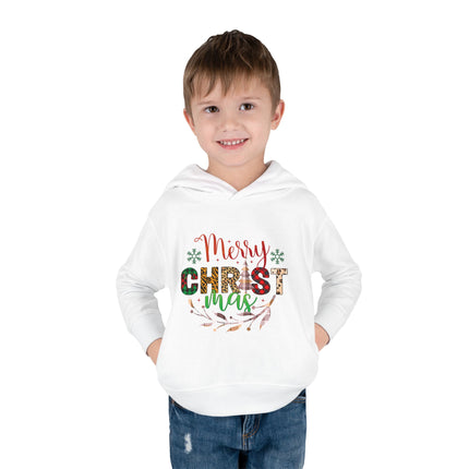 Christmas themed Toddler Pullover Fleece Hoodie