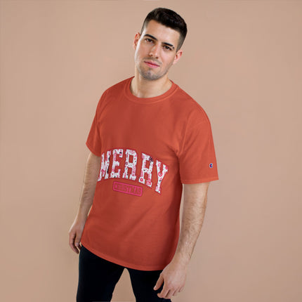 Champion-T-Shirt mit Weihnachtsmotiv