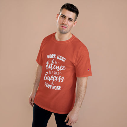 Champion-T-Shirt mit Typografie-Motiv