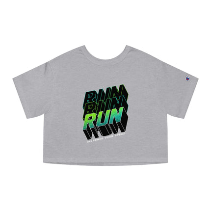 Typography themed Champion Women's Heritage Cropper T-Shirt