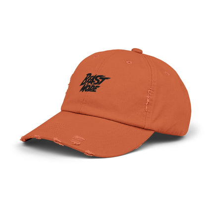 Unisex Distressed Cap mit Typografie-Motiven 